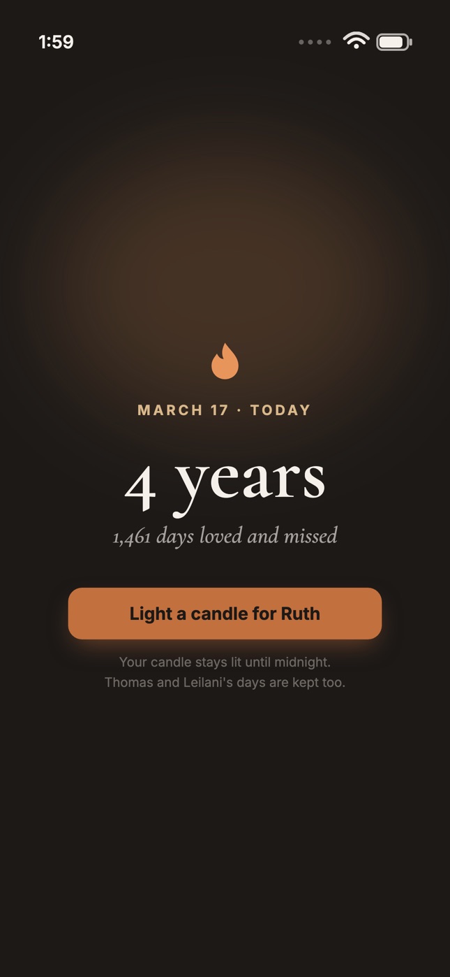 Anniversary — light a candle